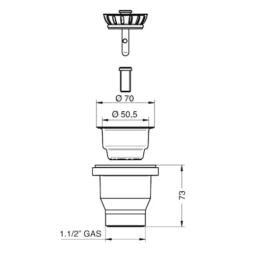 KORIPOHJAVENTTIILI LIRA 1 1/2, 70